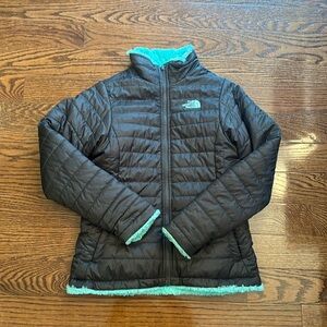 Girls North Face reversible insulated fleece